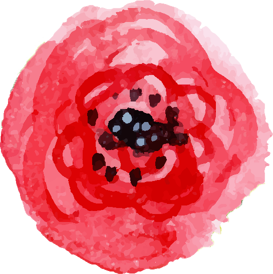 Watercolor Poppy Heart Notecard Printable Highstyle - Watercolor Poppy Flower Png (545x548)