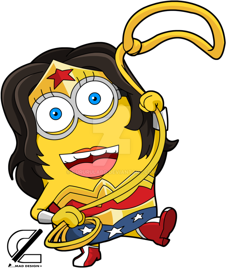 Wonder Woman By Kururulabo - Minion Wonder Woman (821x974)