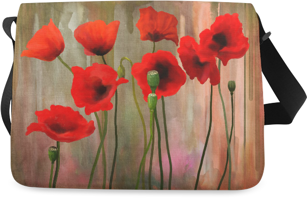 Beautiful Hand Painted And Original Watercolor Painting - Watercolor Poppies Bath Mat - 17" X 24" (800x800)