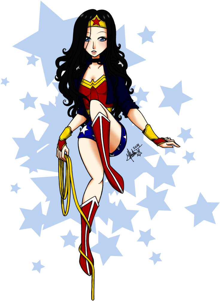 Wonder Woman Pinup By Baka No Saru - Twinkle Twinkle Little Star Lyrics (770x1037)