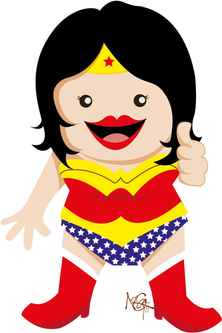Wonder Woman Chubby By Nescatii - Cartoon (900x1293)