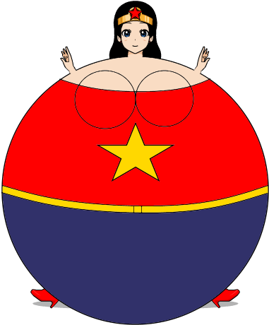Inflated Wonder Woman By Kisekaeinsanity - Kisekae Wonder Woman (800x600)