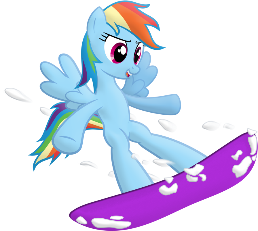 Rainbow Dash Snowboarding By Frogem Rainbow Dash Snowboarding - Rainbow Dash Snowboarding (1280x902)