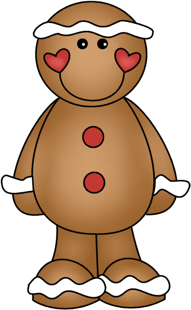 Pin By Rosa Navarro On Navidad - Cute Gingerbread Man Clipart (400x654)