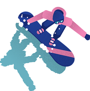 Défi Foly Snowboarder Waterslide La Clusaz - La Clusaz (371x375)