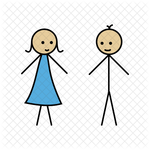 Sad, Love, True, Romentic, Boy, Girl, Stick, Togather - Fall In Love Cartoon (512x512)