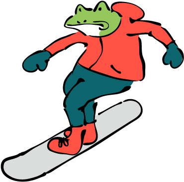 スノボのフリーイラスト - スノボ 滑る イラスト (600x400)