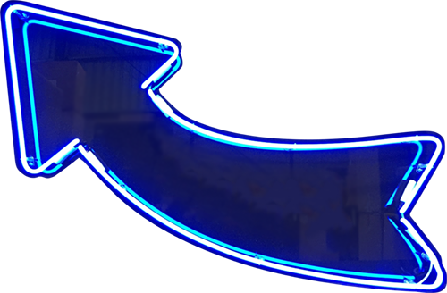 Neon Arrow Sign Png (500x328)