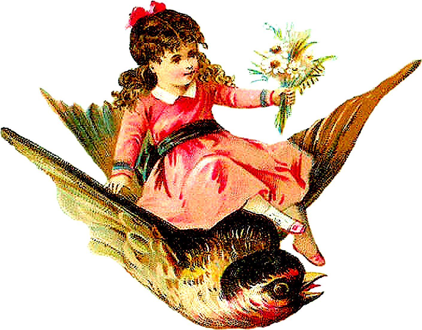 Is This Thumbelina Riding A Lovely Bird Well, I Like - Strait (1500x1312)