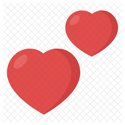 Two Hearts Icon - Emoji Heart (512x512)