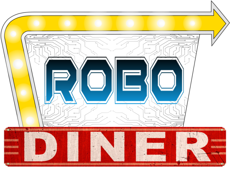 Pin Diner Sign Clipart - Paul's 50's Blechschild Diner Sign (800x661)