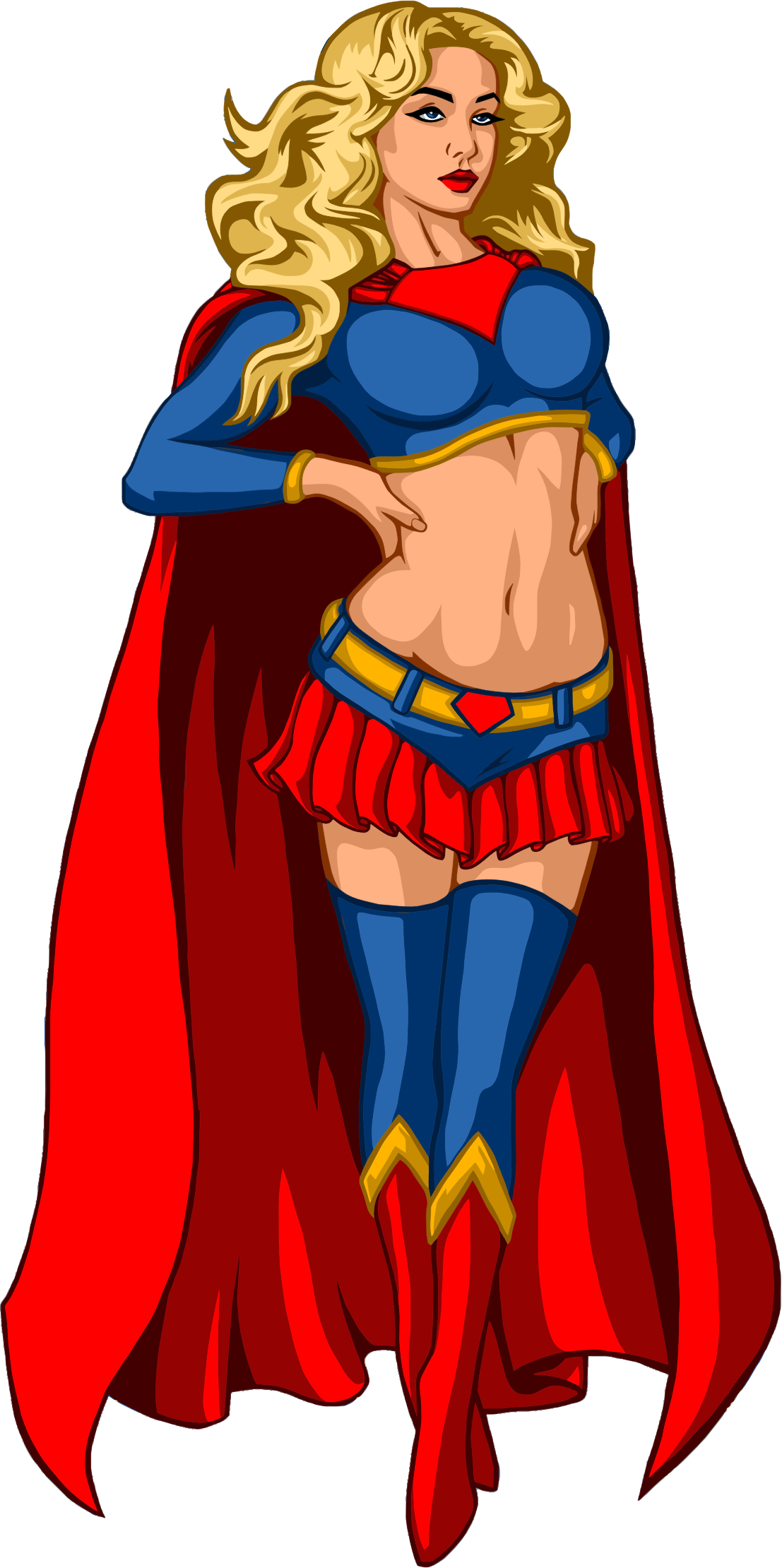 Big Image - Female Superheroes Clipart (1107x2220)