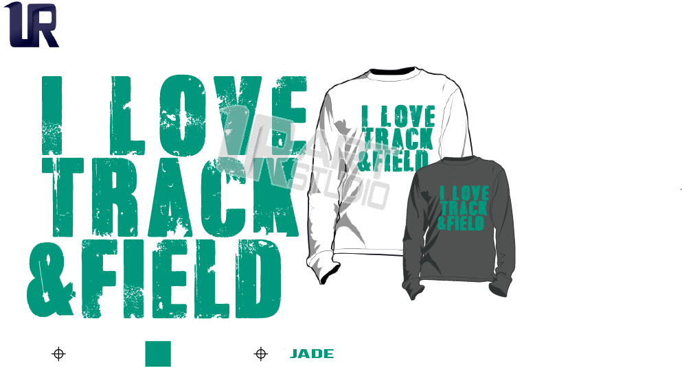 I Love Track And Field Jade Tshirt Logo Print Ready - Long-sleeved T-shirt (993x535)