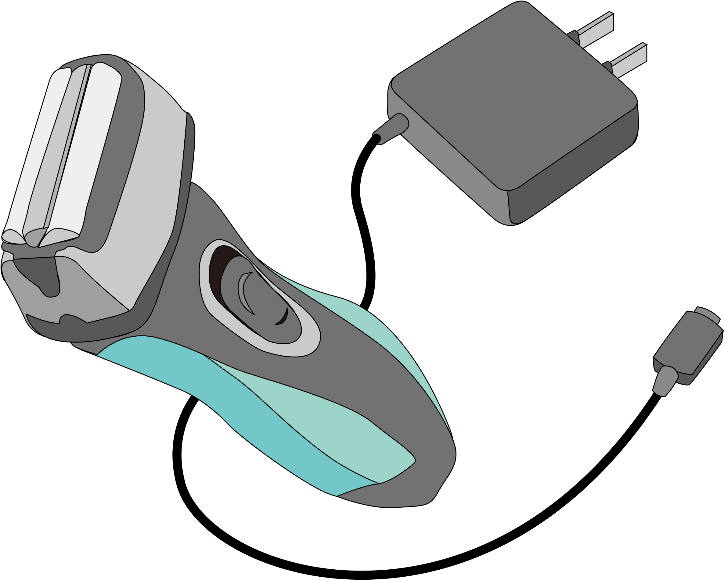 Shaver / Razor - Electric Shaver Clip Art (2400x1929)