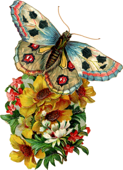 Tubes Victoriens / Fleurs - Adjustable Bronze Ring With Glass Cabochon (500x691)