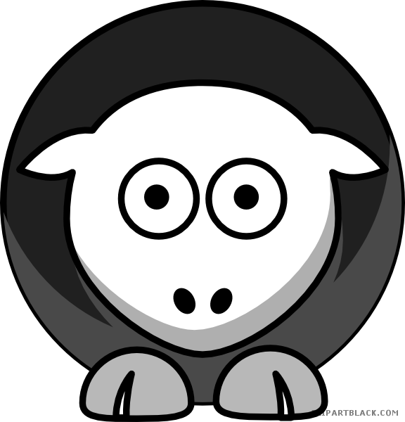 Sheep Animal Free Black White Clipart Images Clipartblack - Cal State Fullerton Titans (576x600)