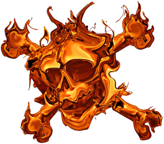 Skull-020 - Flammenfeuerschädel Mousepad (548x480)