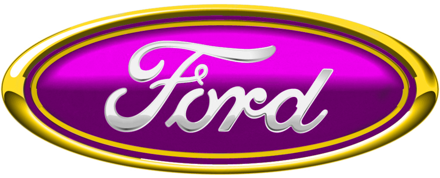 Pink And Gold Ford Badge By Napalmknight - Ford Logo In Gold (900x365)
