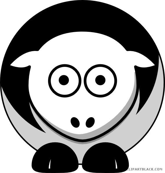Sheep Animal Free Black White Clipart Images Clipartblack - Cal State Fullerton Titans (570x598)