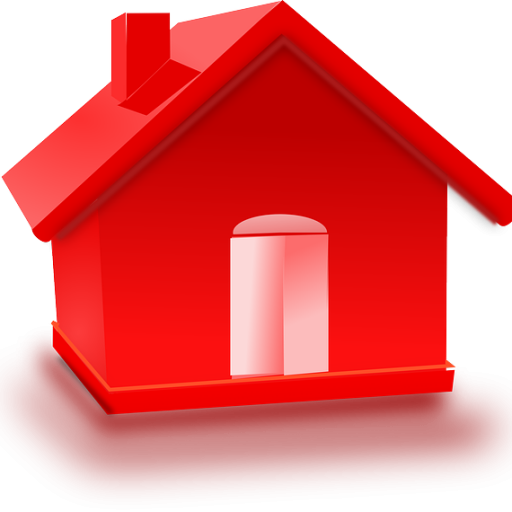 Red Home Clipart (512x512)