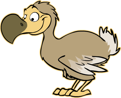 Dodo Clipart Cartoon - Cartoon Dodo Bird (471x383)