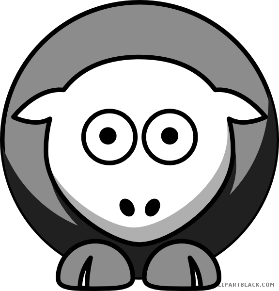 Sheep Animal Free Black White Clipart Images Clipartblack - College Football (576x600)