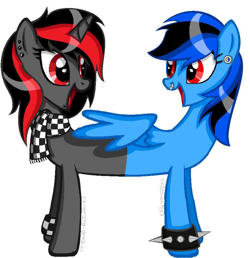 Pony Fusion By X Razzer X - Emo Pony (828x864)