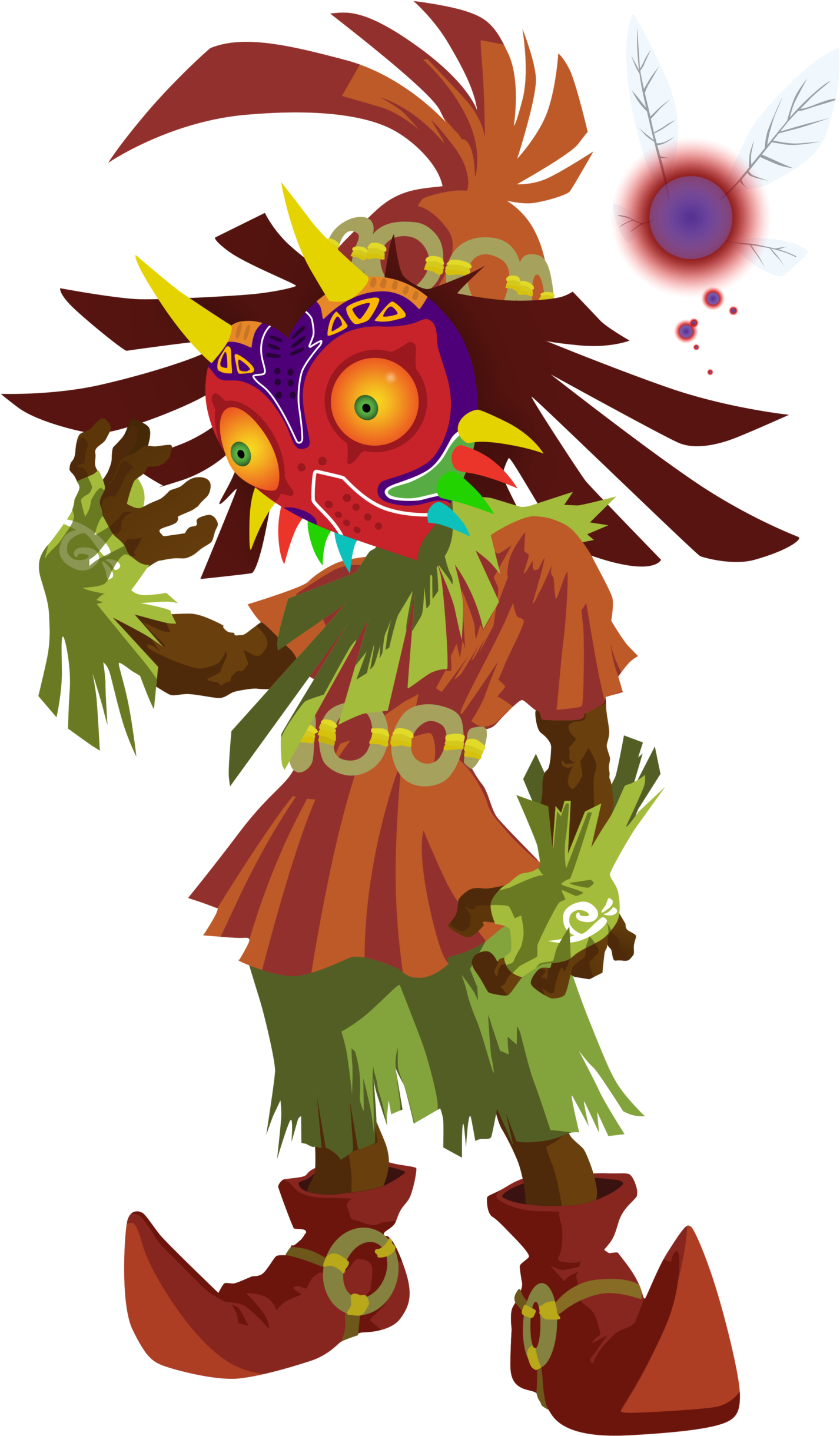 Firedragonmatty Skull Kid Vector - Zelda Majora's Mask Characters (1600x2494)