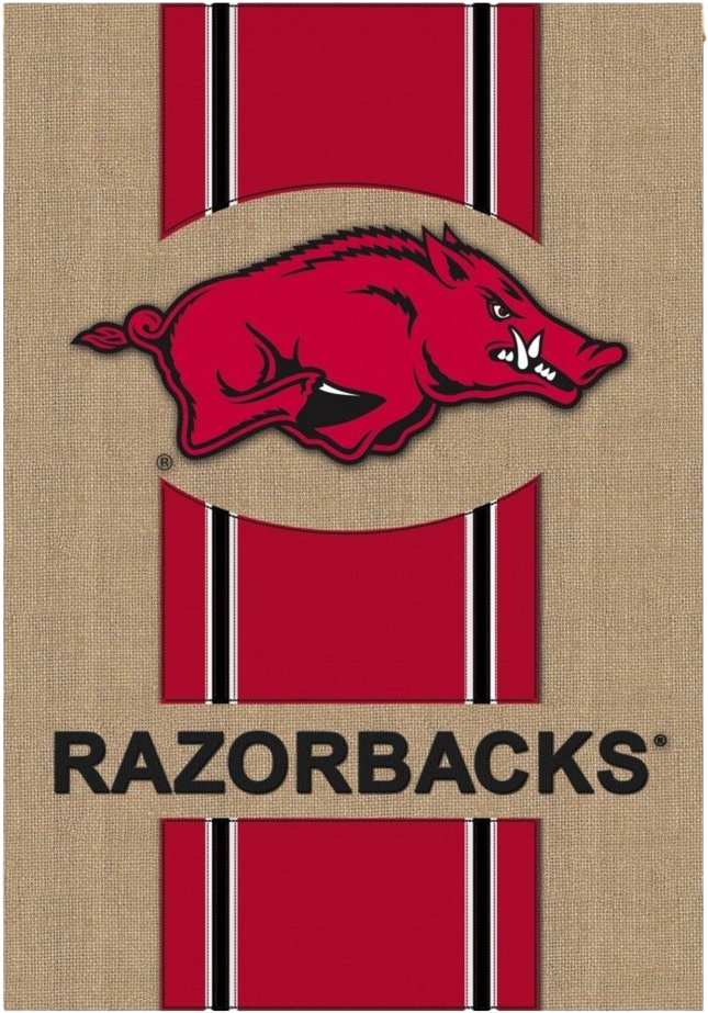 Burlap Arkansas Razorback Garden Flag - Evergreen Enterprises Ncaa Burlap House Flag (arkansas (833x1000)
