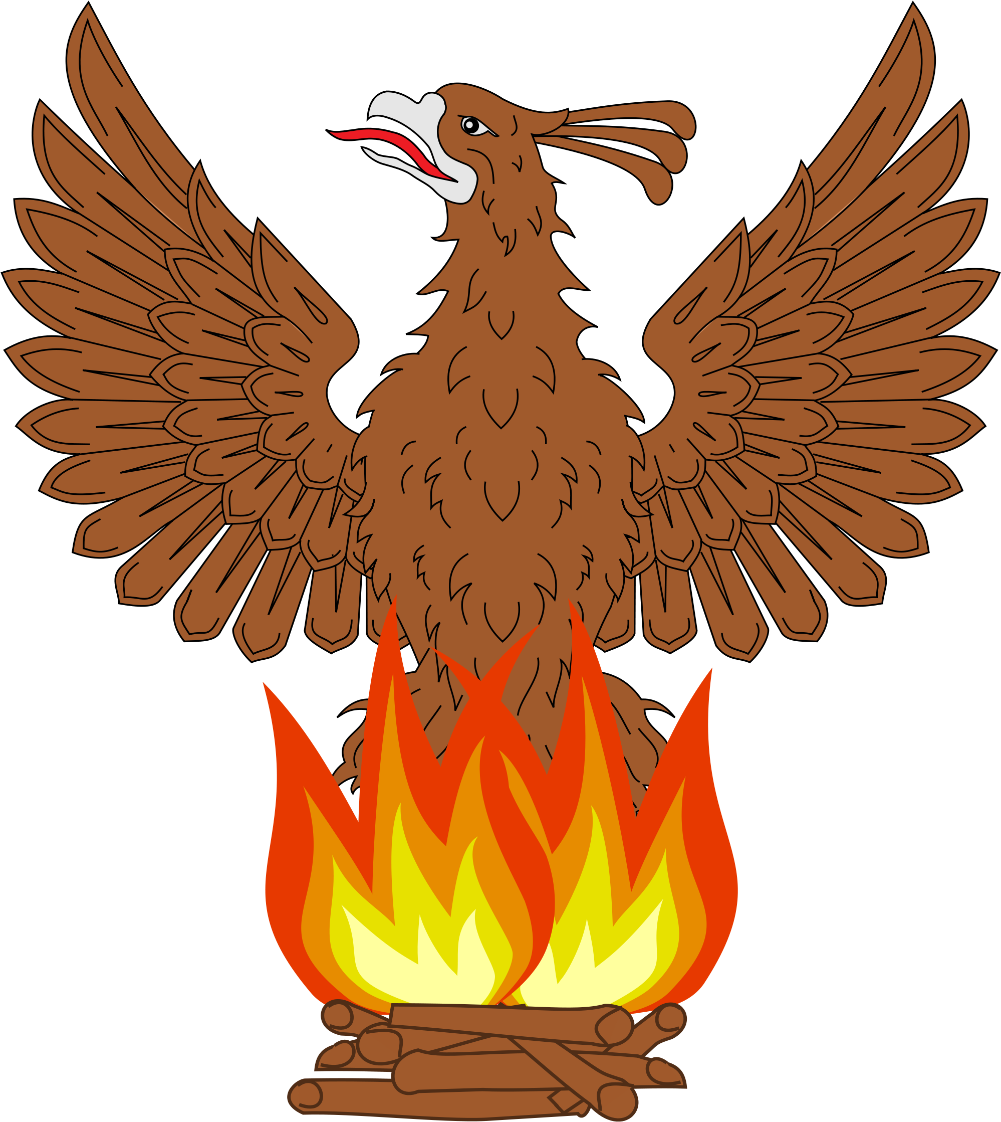 Феникс в геральдике изображение