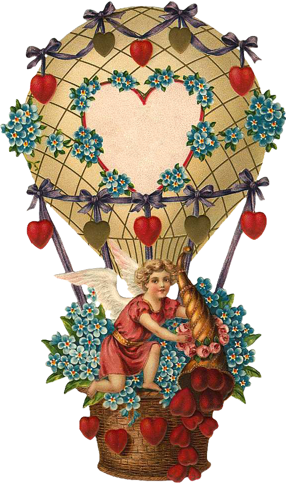 Free Vintage Valentine Graphic - Mit Liebe Und Beste Wünschevalentine Postkarte (571x982)