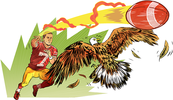 Rodgers, Clash Of Giants At Lambeau Field - Illustration (600x384)