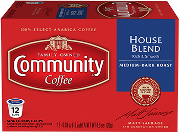 House Blend Coffee Pods 12 Count - Community Coffee Breakfast Blend K Cups (600x400)