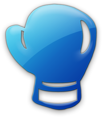 043255 Blue Jelly Icon Sports Hobbies Boxing Glove - Boxing (420x420)