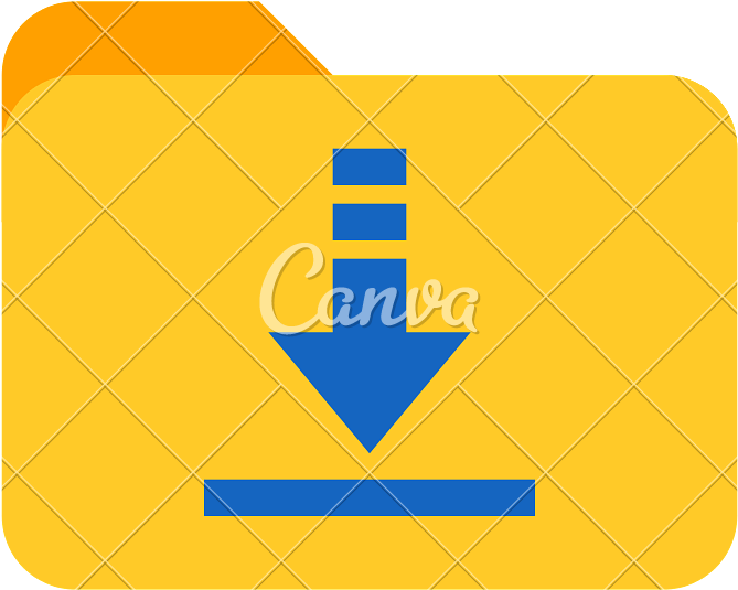 Yellow Downloads Folder Email Icon - Emblem (800x800)