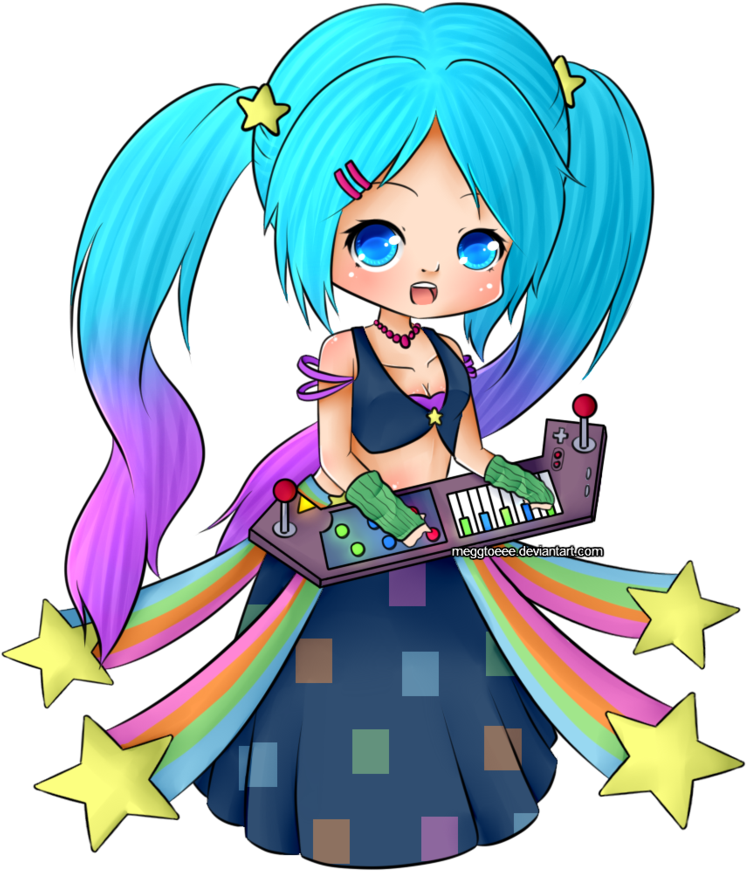 Arcade Sona By Meggtoeee - Chibi Arcade Sona Lol (894x894)