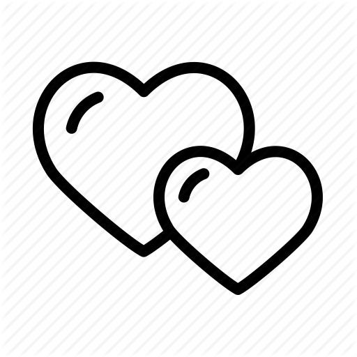 Double Hearts, Hearts, Love, Marriage, Romance, Wedding - Double Heart Icon Png (512x512)