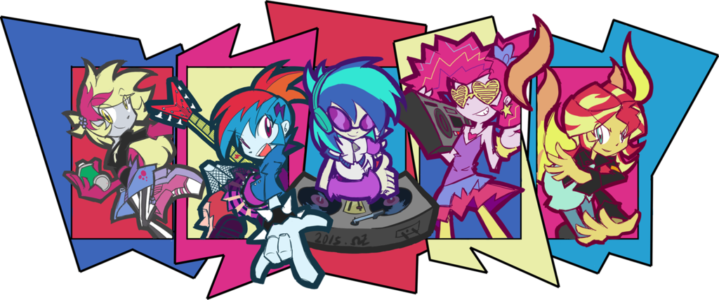 Rainbow Dash Sunset Shimmer Pinkie Pie Pink Art Cartoon - Rainbow Dash Friendship Through The Ages (1024x427)