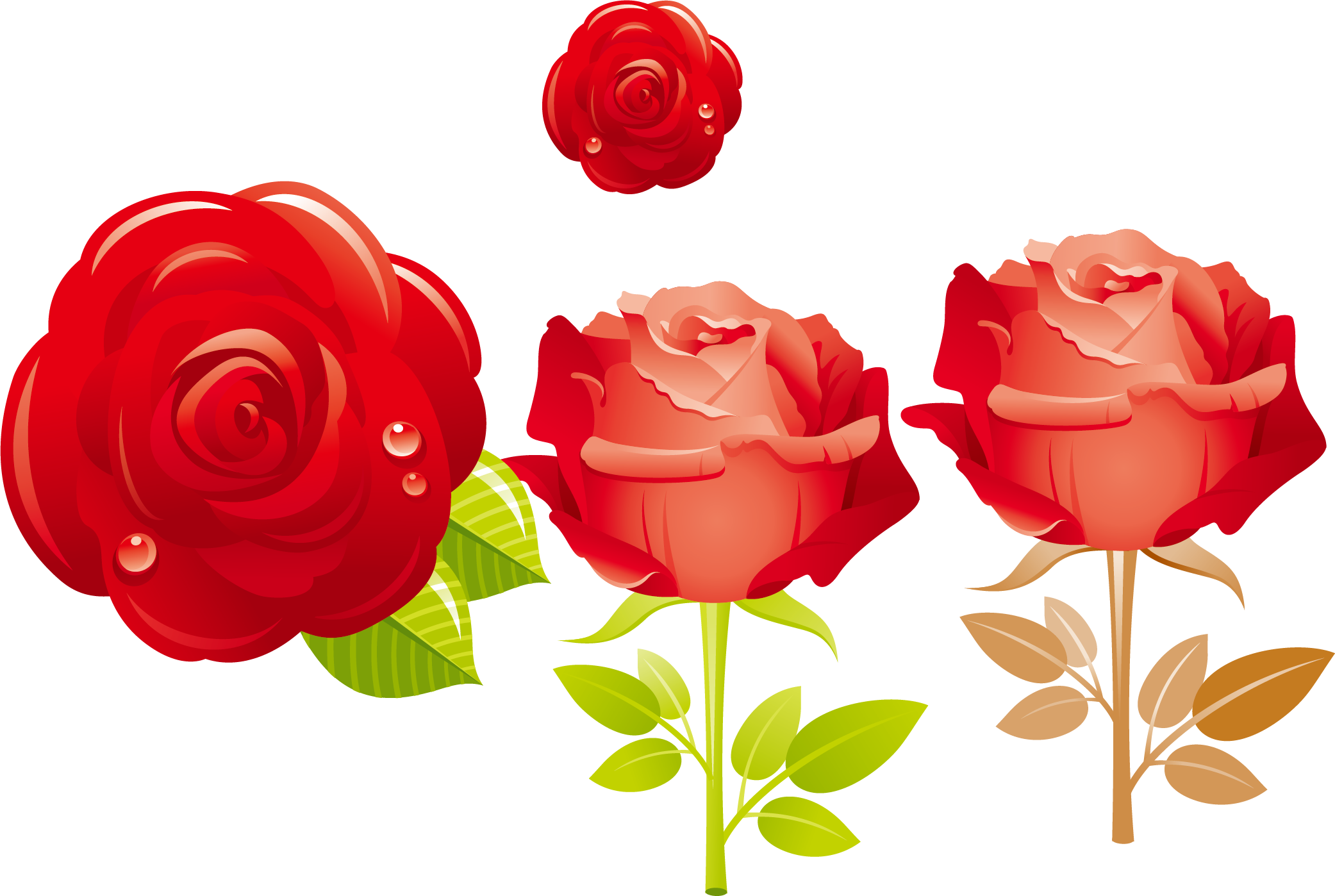 Flower Valentine's Day Rose Clip Art - Flower Valentine's Day Rose Clip Art (2083x1398)