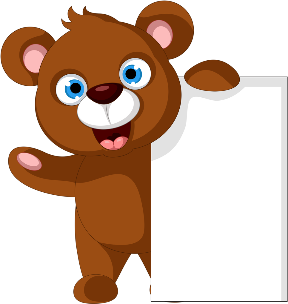 Tag Toppers - Animal Holding Sign Clipart (988x1024)