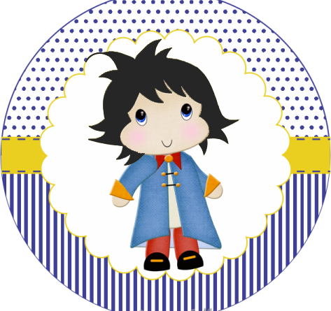 Tag Ou Topper - Pequeno Principe Moreno Para Imprimir (473x445)