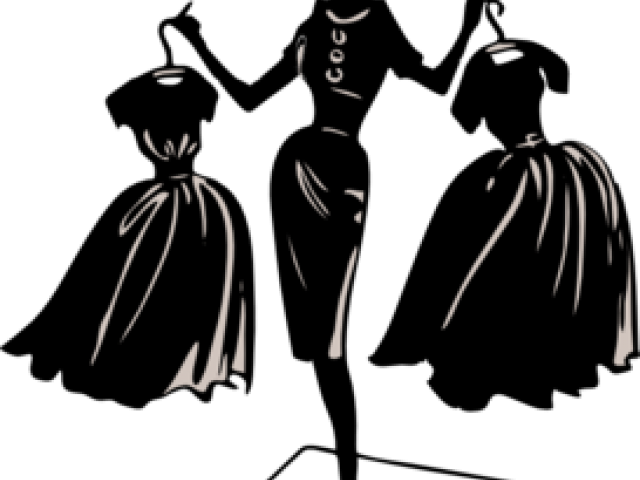 Fashion Clipart Clip Art - Apollo's Products Fashion: Silhouette Of Lady Holding (640x480)