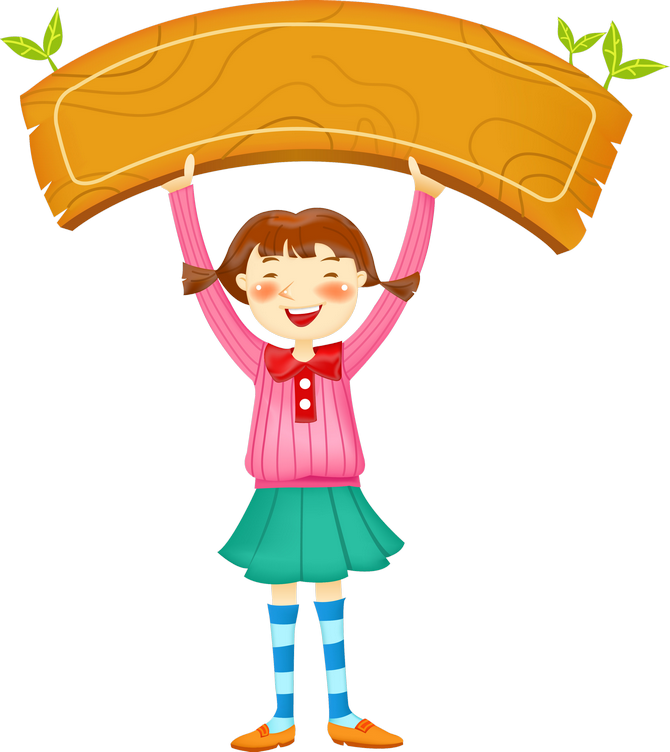 Tag Toppers - Girl Holding Earth Clipart (670x752)