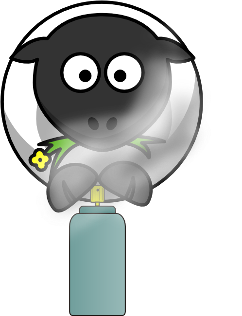 Spray Can Sheep - Cartoon Sheep (512x649)