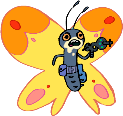 Butterfly Laser - Butterfly Adventure Time (439x408)