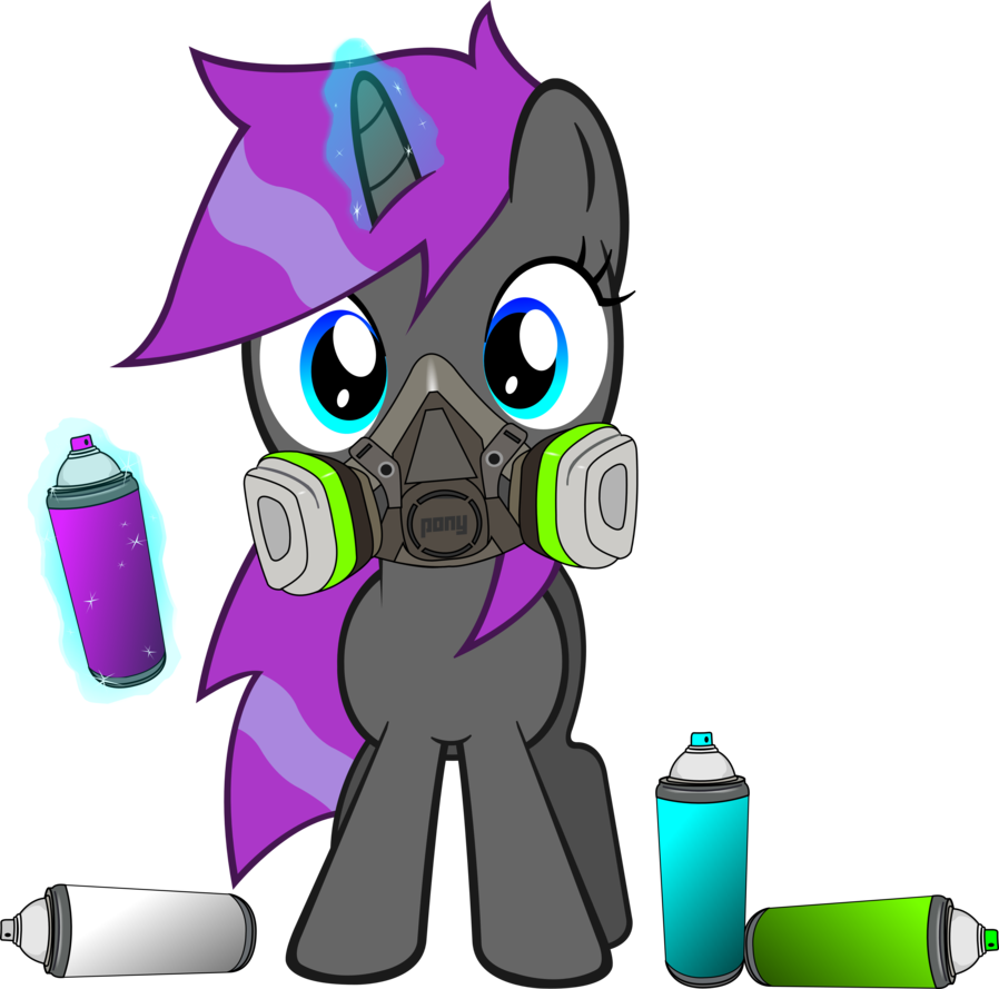 Artpwny, Magic, Mask, Oc, Oc Only, Pony, Respirator, - Cartoon (898x889)