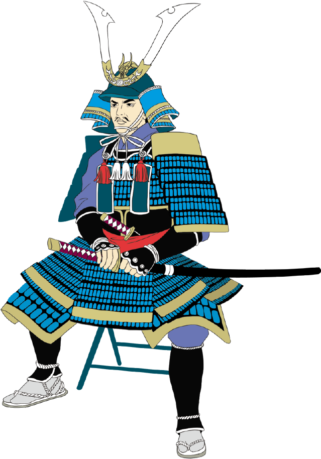 Japan Samurai Illustration - Самурай Рисунок (1000x1000)