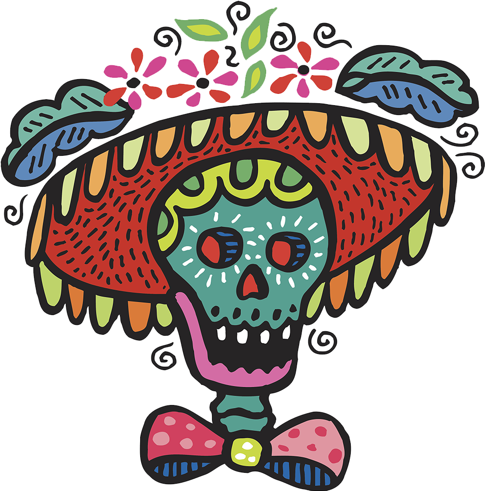 Calavera Day Of The Dead Human Skull Symbolism Clip - Calavera Day Of The Dead Human Skull Symbolism Clip (1025x999)