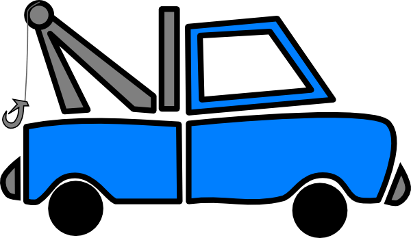 Flatbed Tow Truck Clipart - Flatbed Tow Truck Clipart (600x348)