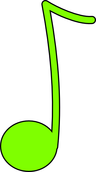 Green 8th Note Clip Art Vector Online Royalty Free - Headphones (330x592)